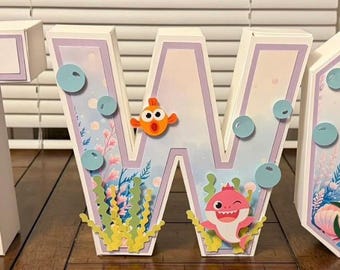 Letras 3D de Baby Shark