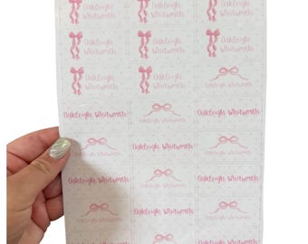 Hoja de etiquetas impermeables para lazos