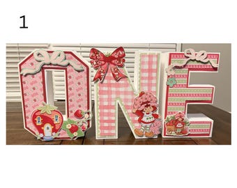 Letras 3D de Strawberry Shortcake