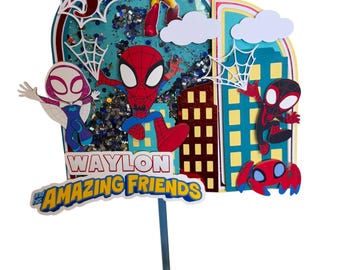Adorno para pastel de Spidey y sus amigos