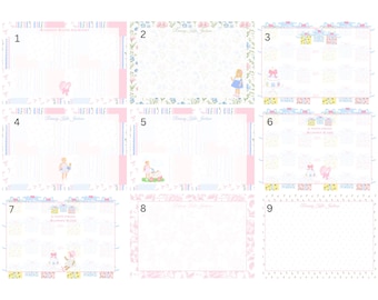 Papelería infantil personalizada - juego de 40