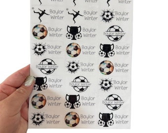 Etiquetas impermeables para deportes de niños
