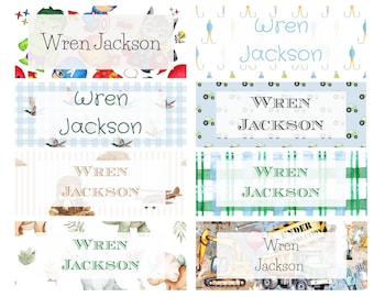 Boys set of waterproof labels