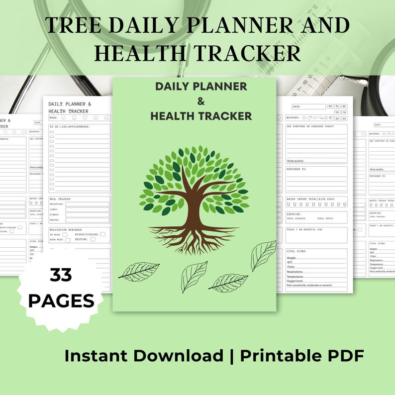 Policy Tree Guide.pdf Tree Daily Planner & Health Tracker | Wellness PDF (digital Download ...