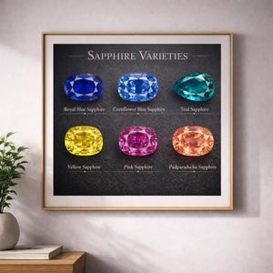 Safirdiagram Poster | Ädelstenskonstverk