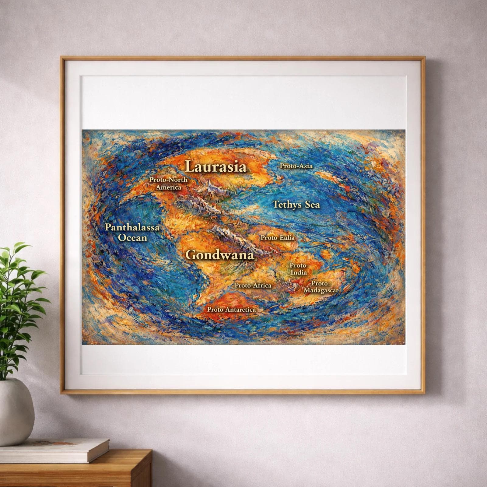 Panage Map Pangea Map Poster | Ancient Map Artwork - Etsy