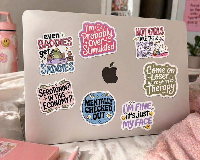 Relatable Stickers Help Mental Health Humor Vinyl Stickers | Relatable Sarcastic Sticker Pack ...