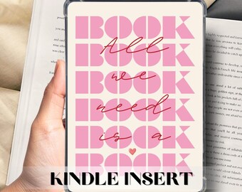 Printable Romance Kindle Insert for Clear Case | Book Lover Accessory | Romance Reader | Instant Download