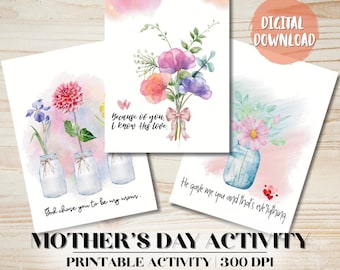 Mother's Day Handprint Craft, Hand Painting Activity (Digital Download)