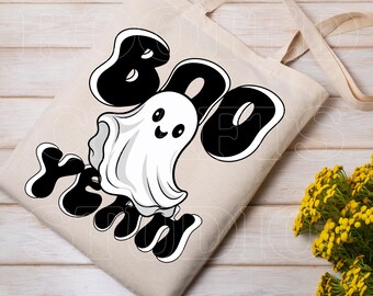 Cute Halloween Ghost PNG, Spooky Shirt Design (Digital Download)