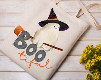 Cute Ghost Halloween PNG, Spooky Witch, DIY Sublimation (Digital Download)