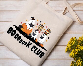 Bookworm Ghost PNG: Halloween Book Reader Design (Digital Download)