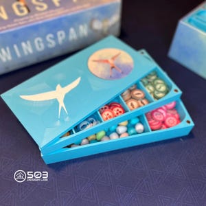 Organizador y almacenamiento de bandejas de recursos Wingspan con cierre magnético