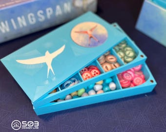 Organizador y almacenamiento de bandejas de recursos Wingspan con cierre magnético