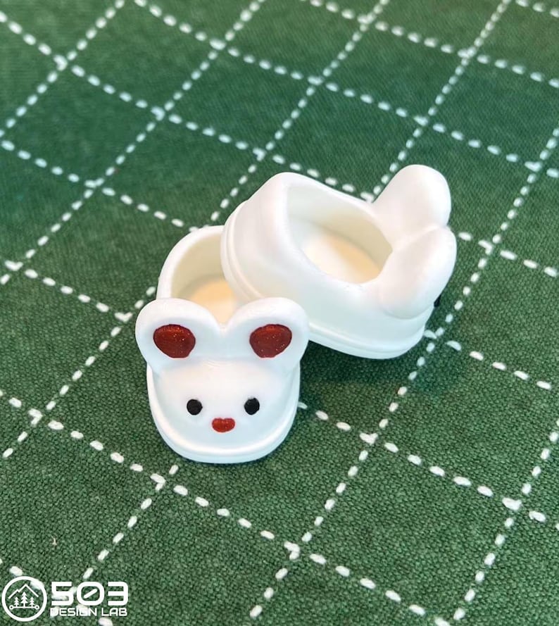Bunny Slippers for Labubu Sparkle Red