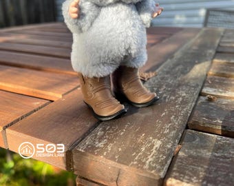 Botas y sombreros de vaquero/vaquera para Labubu