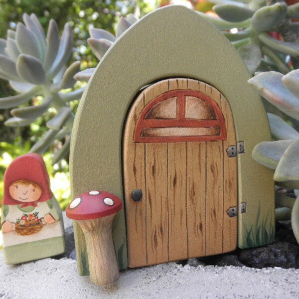 JOUET en bois SET-histoire porte-Magic portail-Mama Gnome-faire semblant de jouer-inspiration Waldorf