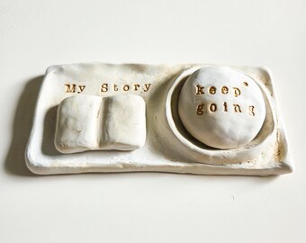 Handmade Encouragement Stone Gift Set for Life Events: Birthday, Graduation, New Job, Retirement, Divorce, Sobriety, Major Life Changes