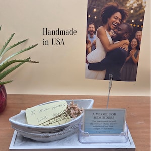 Handmade Business Card Holder – Unique, Personalized Keepsake Home Decor Photo Display