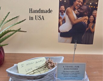 Handmade Business Card Holder – Unique, Personalized Keepsake Home Decor Photo Display