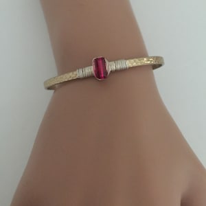 FREE shipping,latch ruby Bracelet,Wired latch bracelet,gold color bracelet,Gift for her, birthday gift,everyday use,same day shipping