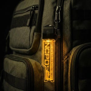 RGB-LED-Schlüsselanhänger im Cyberpunk-Stil – Leuchtender Schlüsselanhänger der Polizei von Night City, Geschenk für Gamer, Cyberpunk-Deko, RGB-Licht