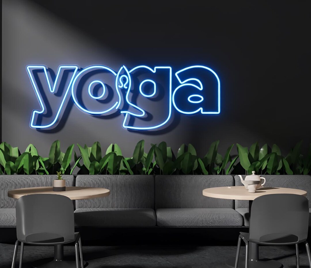 Yoga Neon Light Sign, Peace Led Sign Room Décor, Namaste Neon Sign ...