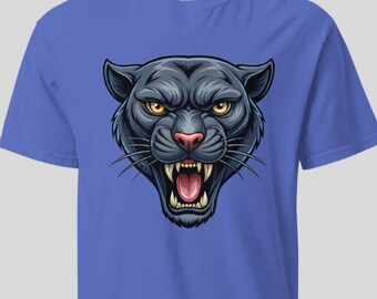 Vintage 90s Human-i-tees Black Panther T-shirt Size XL Big Face