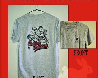 Original Hand Silk Screened T-Shirt, Chasing Rabbits Brand Tee, Chasing Rabbits Graphic Tee