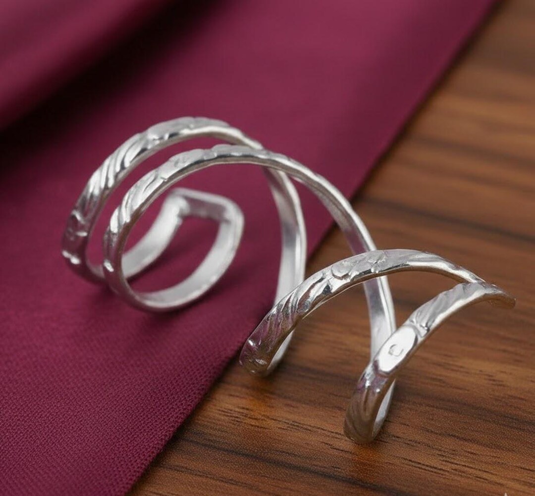 Adjustable Silver Tone Arthritis Ring, Open Wrap Comfort Fit - Etsy