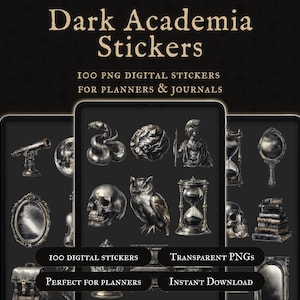 Dark Academia Digitale Sticker für GoodNotes