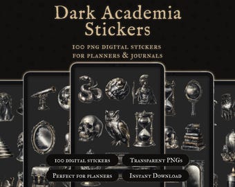 Stickers Digitales Dark Academia para GoodNotes