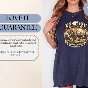 Comfort Colors Yellowstone Shirt, Yellowstone National Park Tee, Traveler Outfit, Do Not Pet the Fluffy Cows Shirt, American Bison T-Shirt image 7