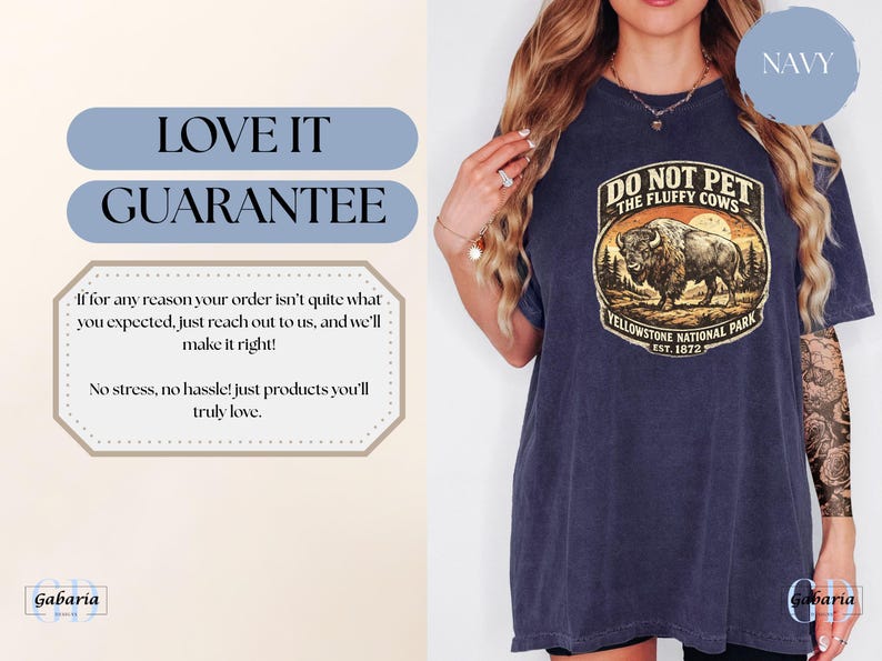Comfort Colors Yellowstone Shirt, Yellowstone National Park Tee, Traveler Outfit, Do Not Pet the Fluffy Cows Shirt, American Bison T-Shirt image 7