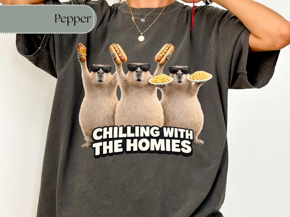 Funny Capybara Meme Shirt, Comfort Colors Shirt, Chicken Wings meme Shirt, Funny Capybara Chicken Wings Tee, Meme Animal Shirt