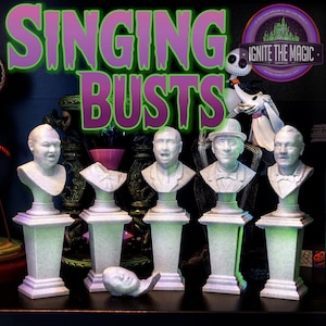 Spukhaus Friedhof Singende Büsten Statue Büro Dekor