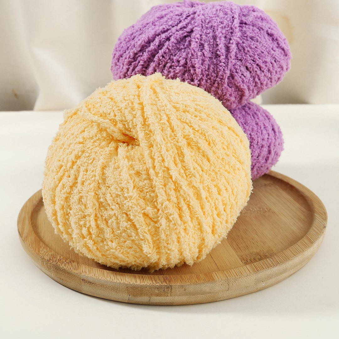 53 Shades Plush Yarn - Short Pile Yarn, Ideal for Knitting, Crochet ...