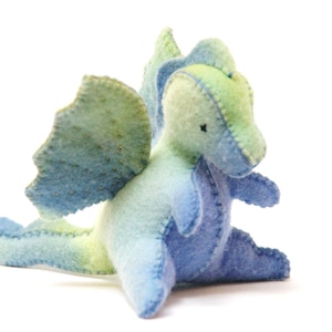 Felt Toy Sewing Pattern - Baby Dragon - sew your own felt dragon