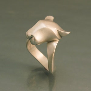 Jaguar ring , sterling silver.