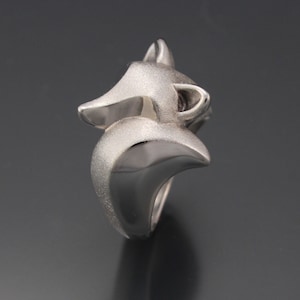 fox ring. sterling silver