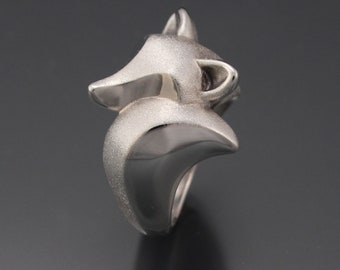 fox ring. sterling silver