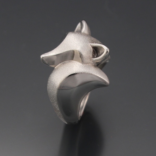 fox ring. sterling silver