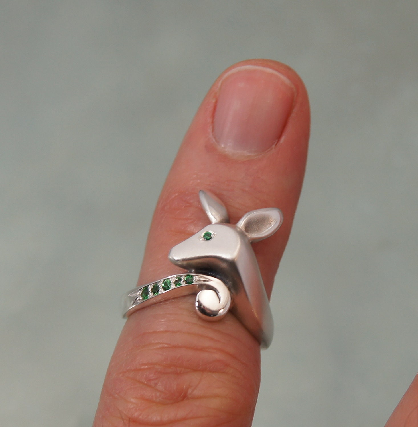 Fawn Ring, Silver With Gemstones - Etsy