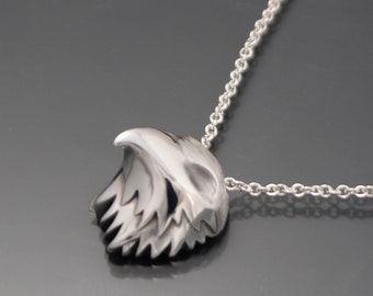 Hawk  pendant,   silver