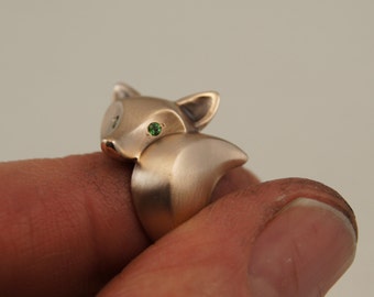 fox ring. Bronze , pick your eye color