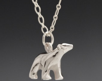 silver polar bear charm  or necklace