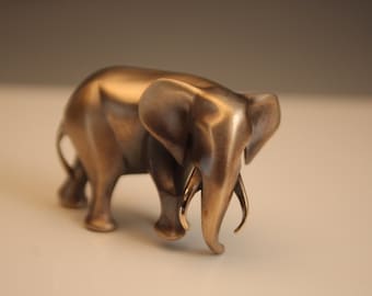 bull  elephant  bronze