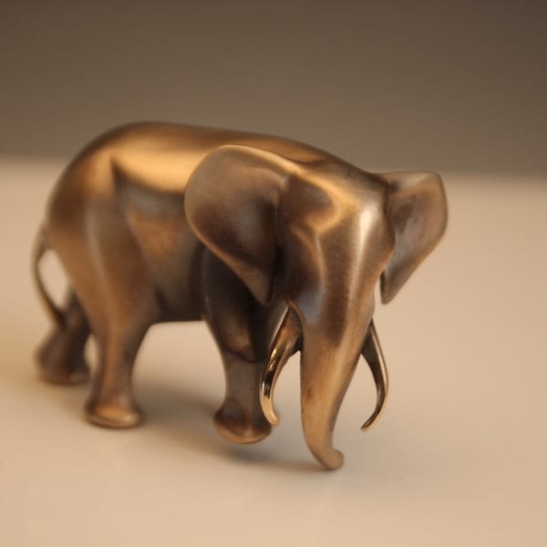 bull  elephant  bronze