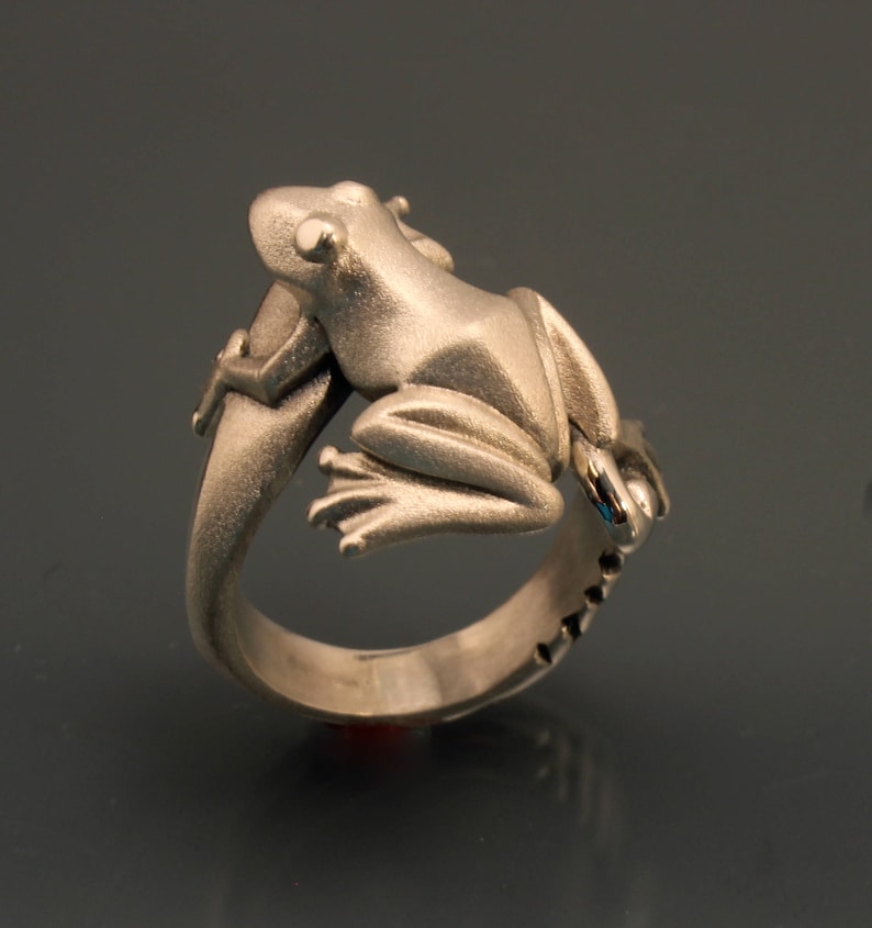 Frog Ring, Silver - Etsy