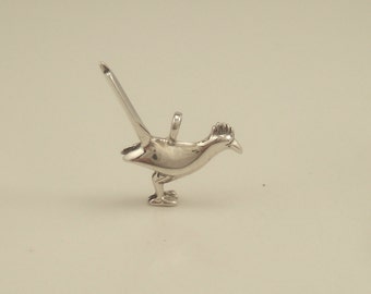 silver roadrunner charm / pendant